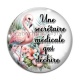 Cabochon Verre - une secrétaire médicale qui déchire