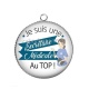 Pendentif Cabochon Argent - je suis une secrétaire médicale au top