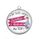 Pendentif Cabochon Argent - je suis une secrétaire médicale au top