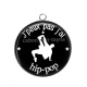 Pendentif Cabochon Argent - j'peux pas j'ai hip pop
