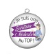 Pendentif Cabochon Argent - je suis une secrétaire médicale au top