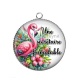 Pendentif Cabochon Argent - une secrétaire formidable