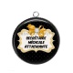 Pendentif Cabochon Argent - secrétaire médicale attachiante