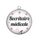 Pendentif Cabochon Argent - secrétaire formidable