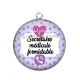 Pendentif Cabochon Argent - secrétaire médicale formidable