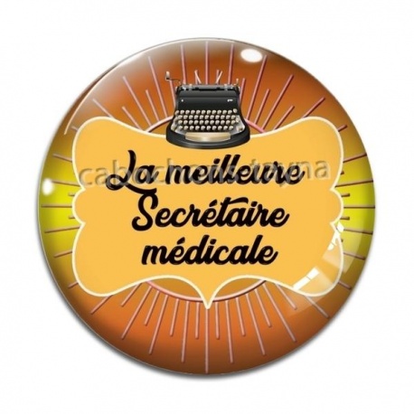 Cabochon Verre - la meilleure secrétaire médicale