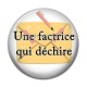 Cabochon Résine - une factrice qui déchire