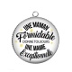 Pendentif Cabochon Argent - une maman formidable donne toujours une mamie
