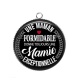 Pendentif Cabochon Argent - une maman formidable donne toujours une mamie
