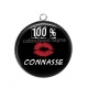 Pendentif Cabochon Argent - 100 % connasse