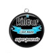 Pendentif Cabochon Argent - râleur c'est mon super pouvoir