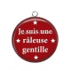 Pendentif Cabochon Argent - je suis une râleuse gentille