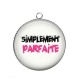 Pendentif Cabochon Argent - simplement parfaite