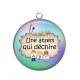 Pendentif Cabochon Argent - une atsem qui déchire