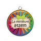 Pendentif Cabochon Argent - meilleure atsem