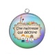 Pendentif Cabochon Argent - une maîtresse qui déchire