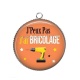 Pendentif Cabochon Argent - J'peux pas j'ai bricolage