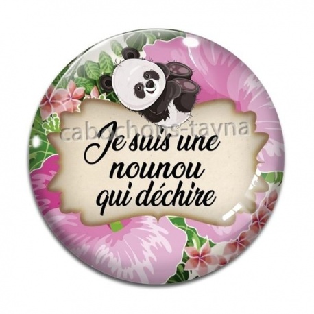 Cabochon Verre - je suis une nounou qui déchire