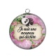 Pendentif Cabochon Argent - je suis une nounou qui déchire