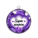 Pendentif Cabochon Argent - super nounou
