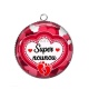 Pendentif Cabochon Argent - super nounou