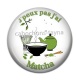 Cabochon Résine - j'peux pas j'ai matcha