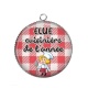 Pendentif Cabochon Argent - élue cuisinière de l'année