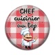 Cabochon Résine - chef cuisinier au top