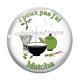 Cabochon Verre - j'peux pas j'ai matcha