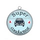 Pendentif Cabochon Argent - super conducteur