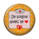 Cabochon Résine - je soigne avec le coeur
