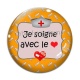 Cabochon Verre - je soigne avec le coeur