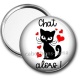 Miroir de poche - Chat alors