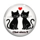 Cabochon Verre - chat alors