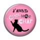 Cabochon Résine - j'habite chez mon chat