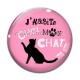 Cabochon Verre - j'habite chez mon chat