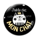 Cabochon Verre - j'habite chez mon chat