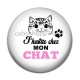 Cabochon Résine - j'habite chez mon chat