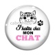 Cabochon Verre - j'habite chez mon chat