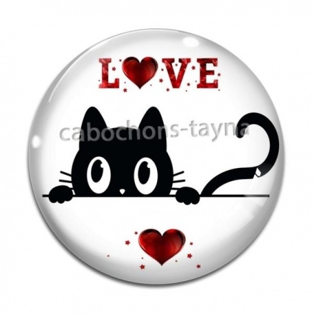 Cabochon Verre - love