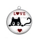 Pendentif Cabochon Argent - love