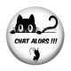 Cabochon Résine - chat alors