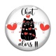 Cabochon Verre - chat alors