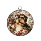 Pendentif Cabochon Argent - chien