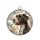 Pendentif Cabochon Argent - chien