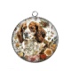 Pendentif Cabochon Argent - chien