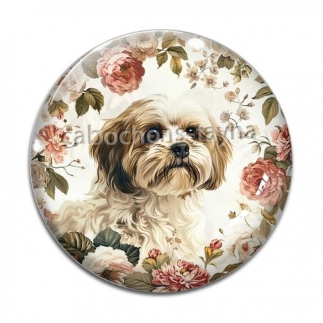 Cabochon Verre - chien