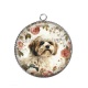 Pendentif Cabochon Argent - chien