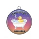 Pendentif Cabochon Argent - j'peux pas j'ai relaxation
