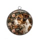 Pendentif Cabochon Argent - chien